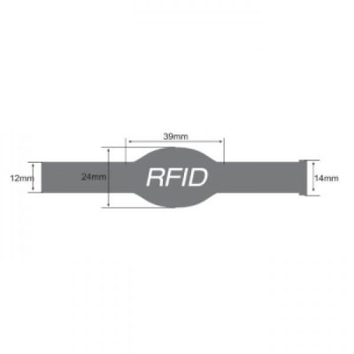 RFID браслет силиконовый HF Silicone Wristband OP015 (DUAL Frequency Wristband)